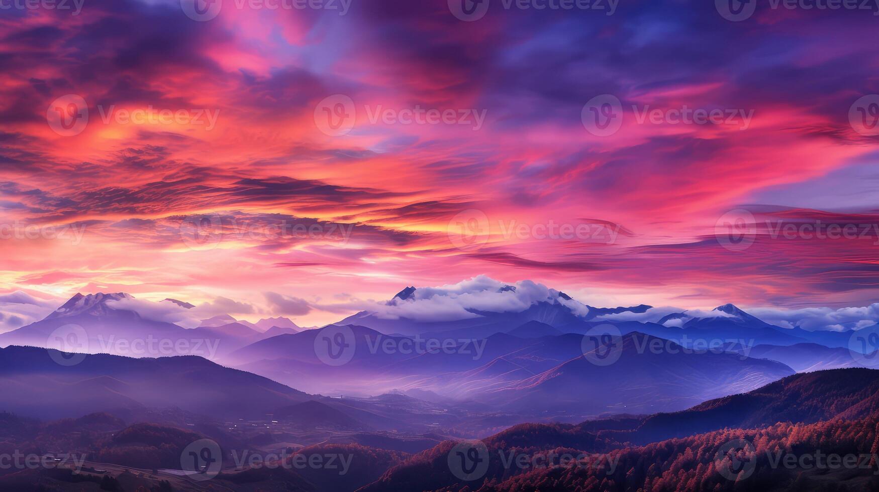 landscape purple lighting photo