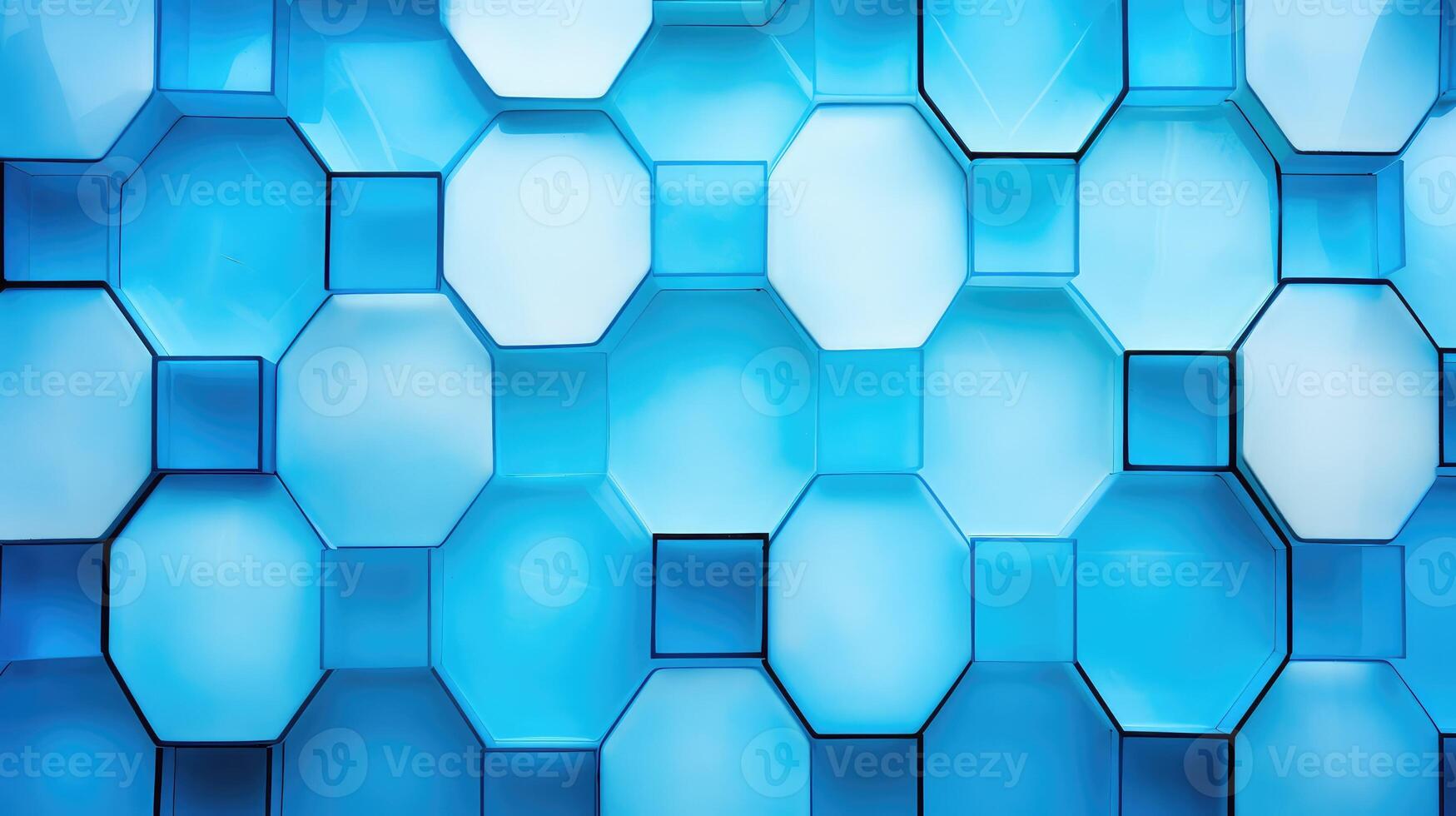 hexagons light blue geometric pattern photo