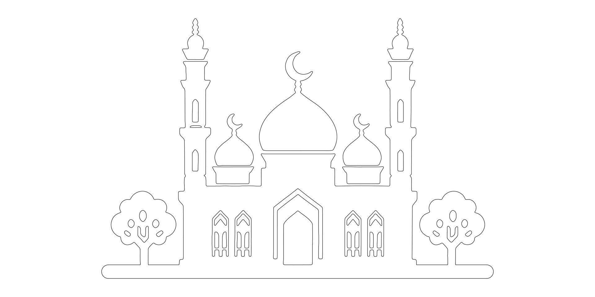 Mosque Icon in Pure Simplicity vector