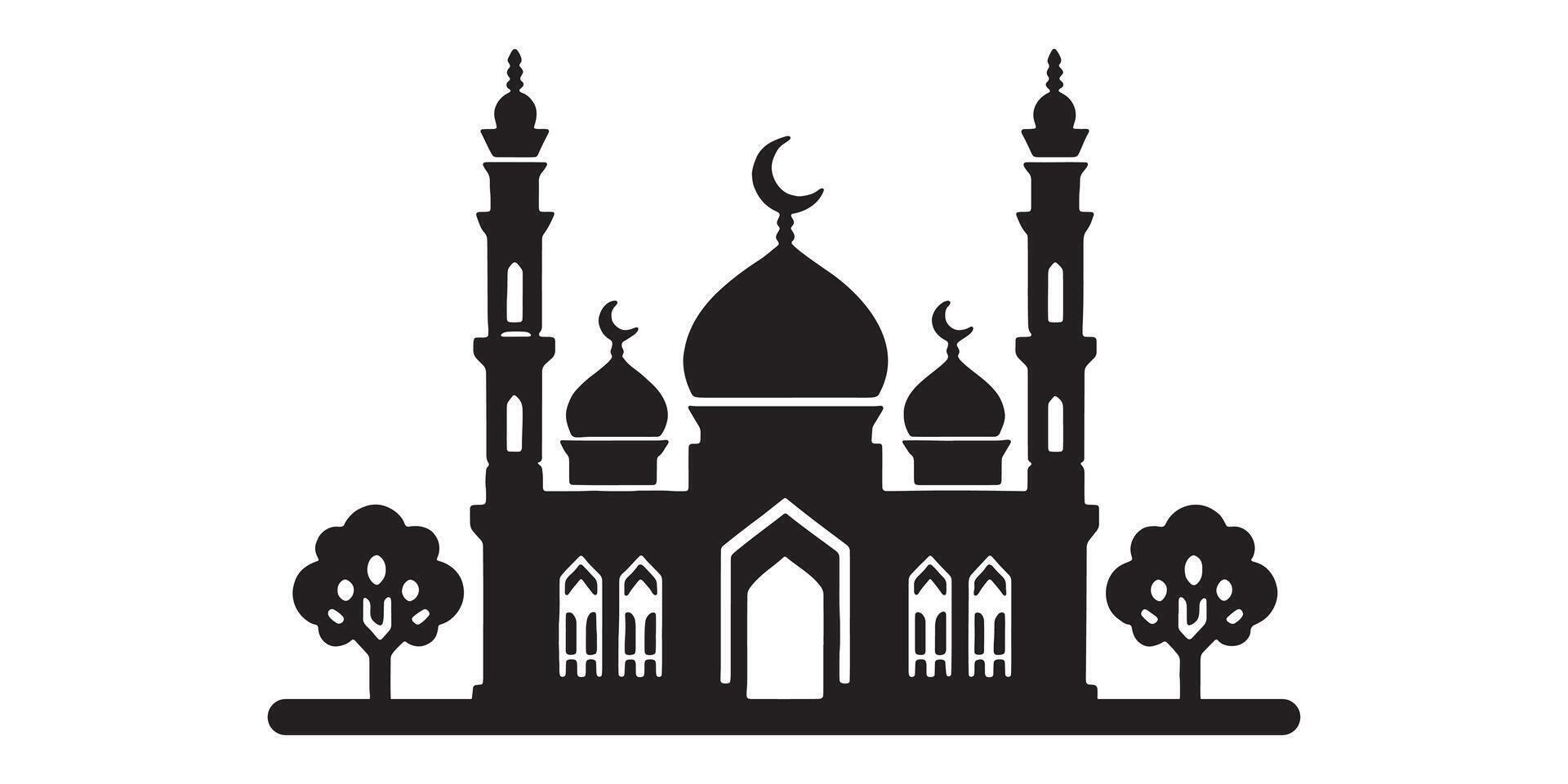 Mosque in Monochrome vector