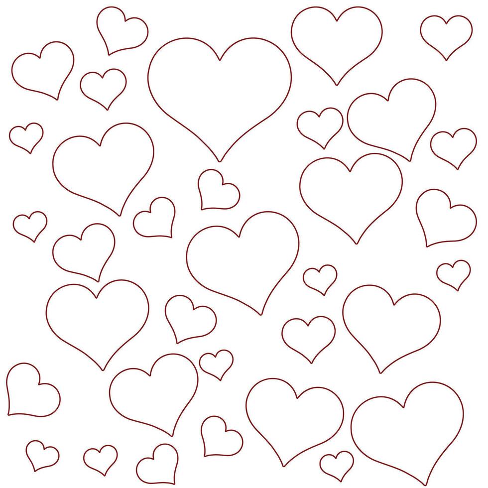 Heart Pattern Background for Valentine's Day Design And Red love heart seamless pattern illustration. vector