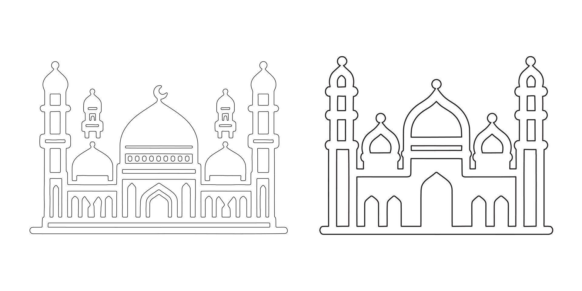 Black White Mosque Symbol vector