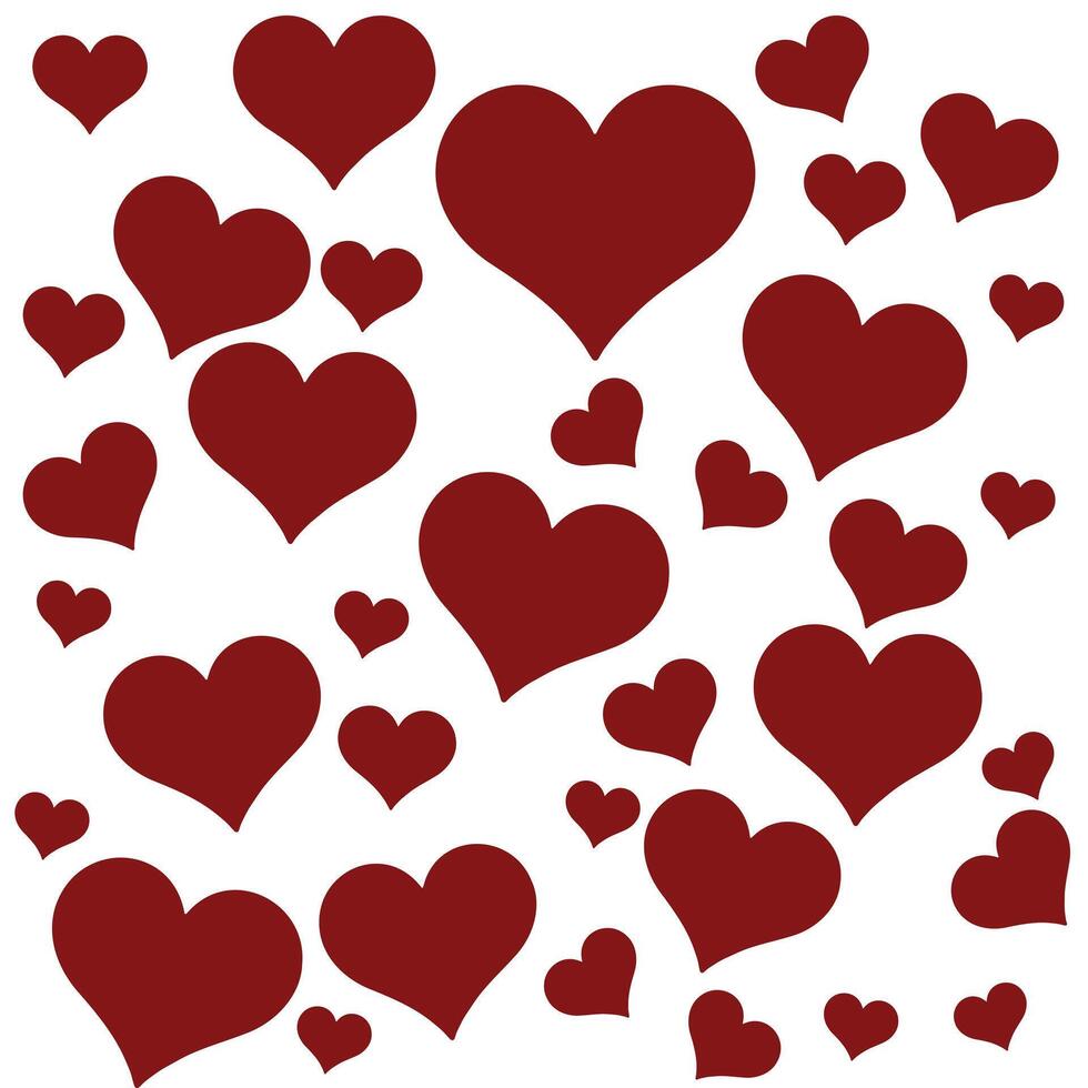 Eternal Love Pulse Red Heart Seamless Pattern for Valentine's Day Design vector