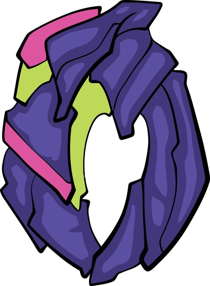 Number 0 Robot Design Abstract vector