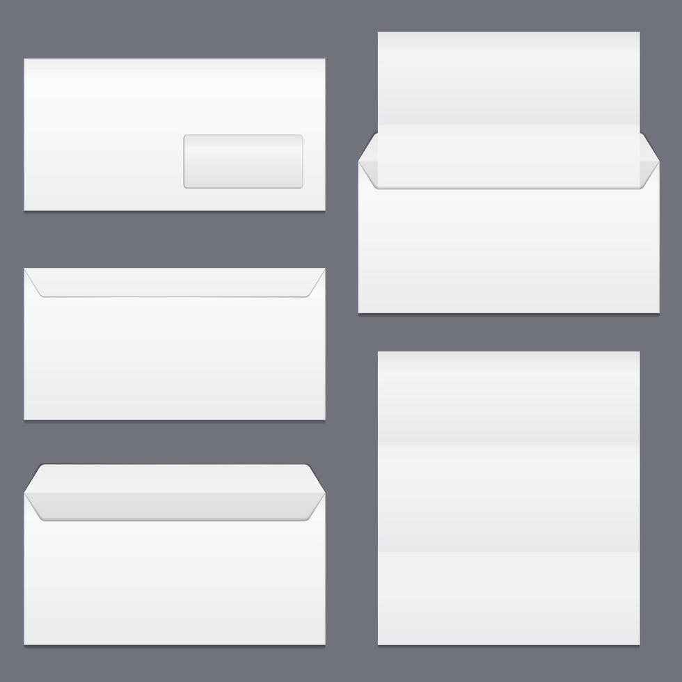 Envelopes and blank paper vector