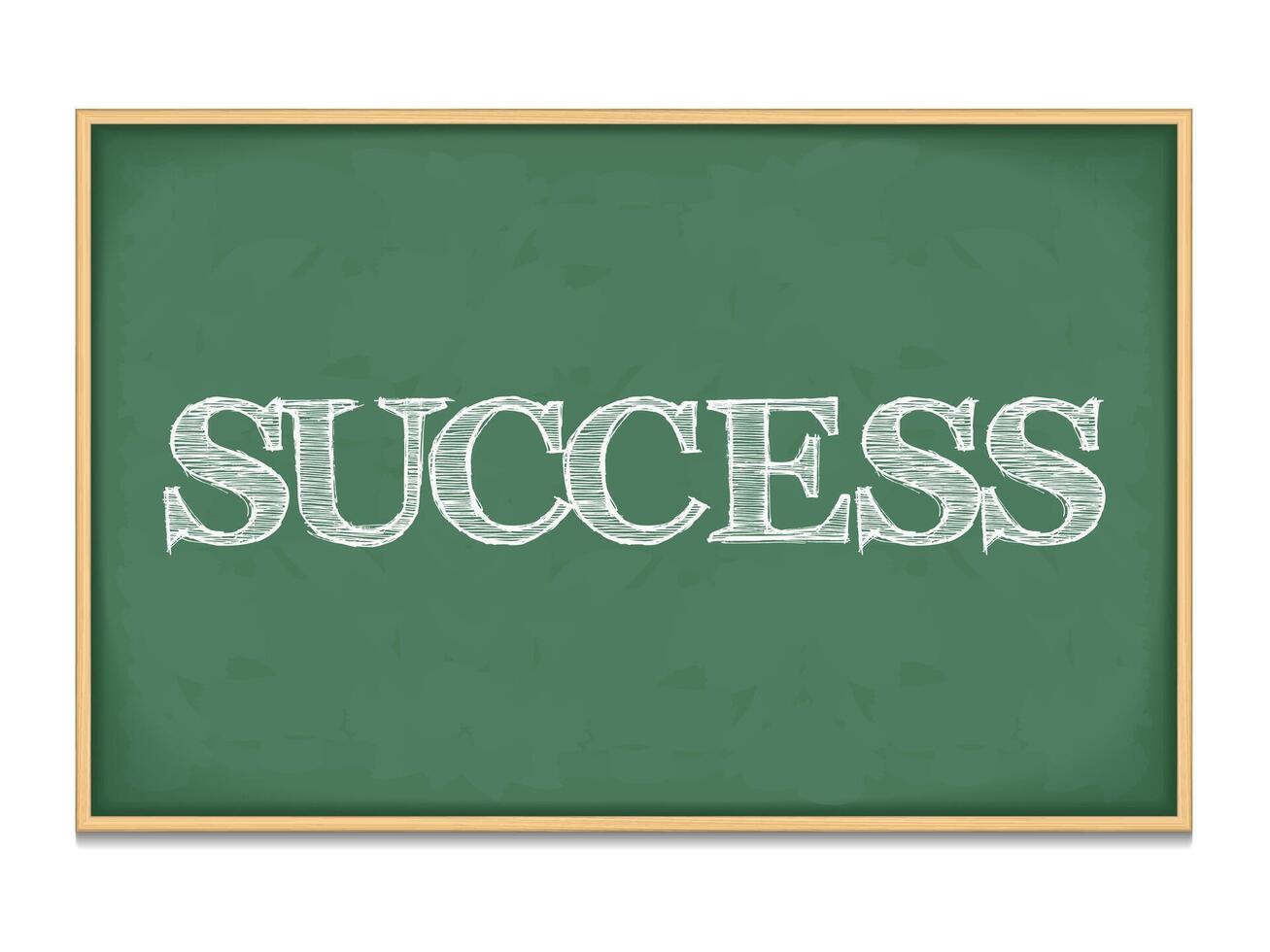 The word success on a blackboard vector
