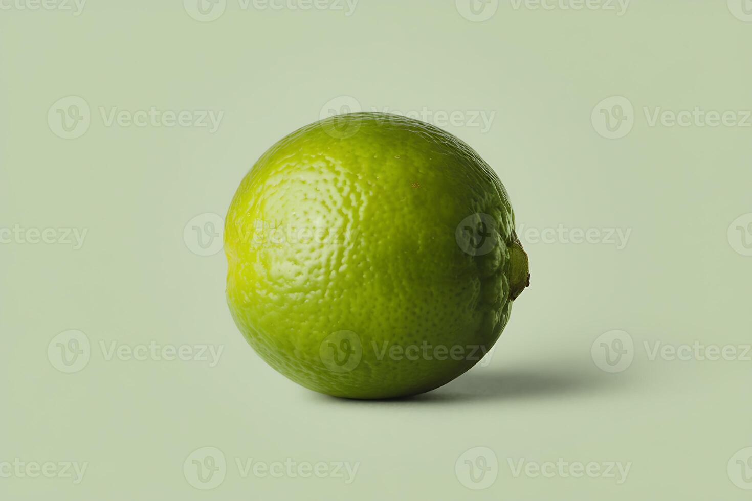 A lime is shown on a green background photo