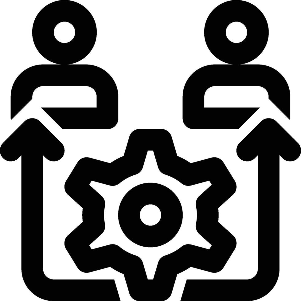 CRM, Customer Relationship Management Outline Icon vector