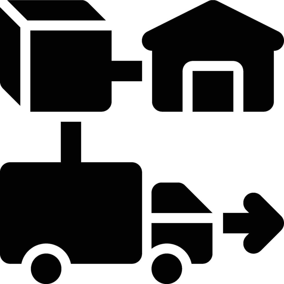 SCM, Supply Chain Management Glyph Solid Icon vector
