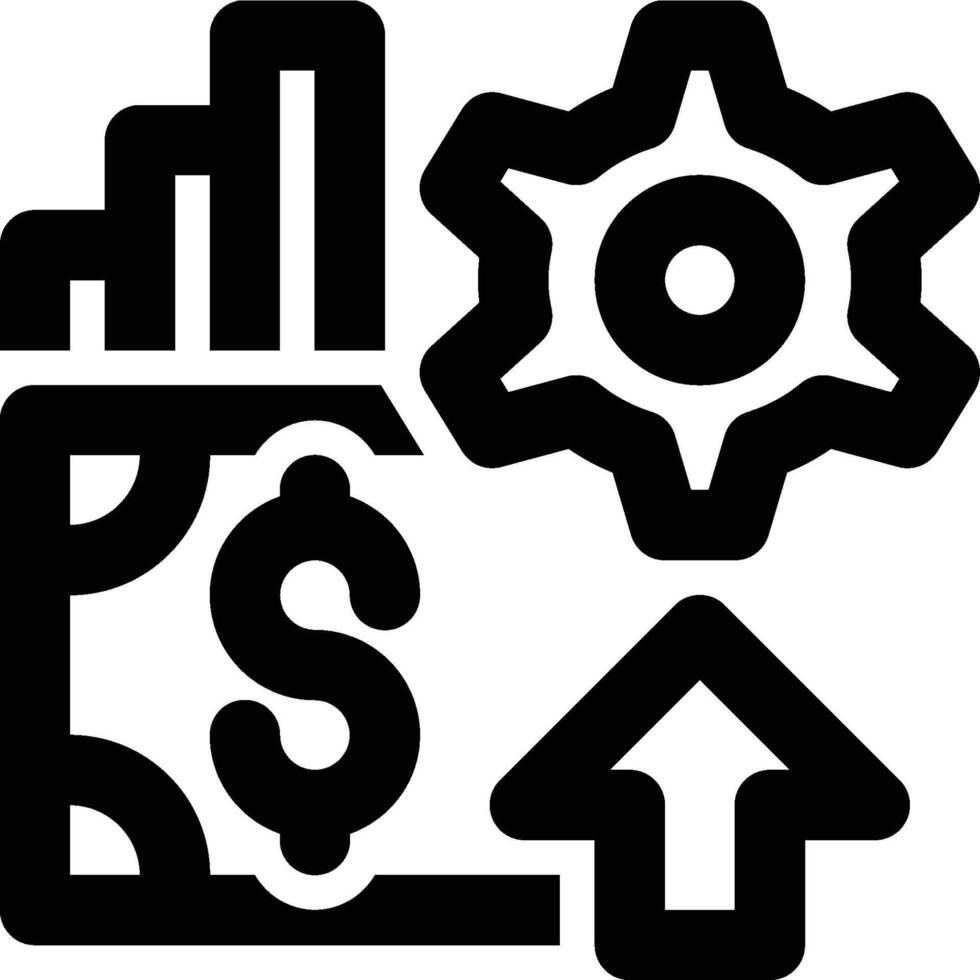 Profit Optimization, Revenue Growth Outline Icon vector