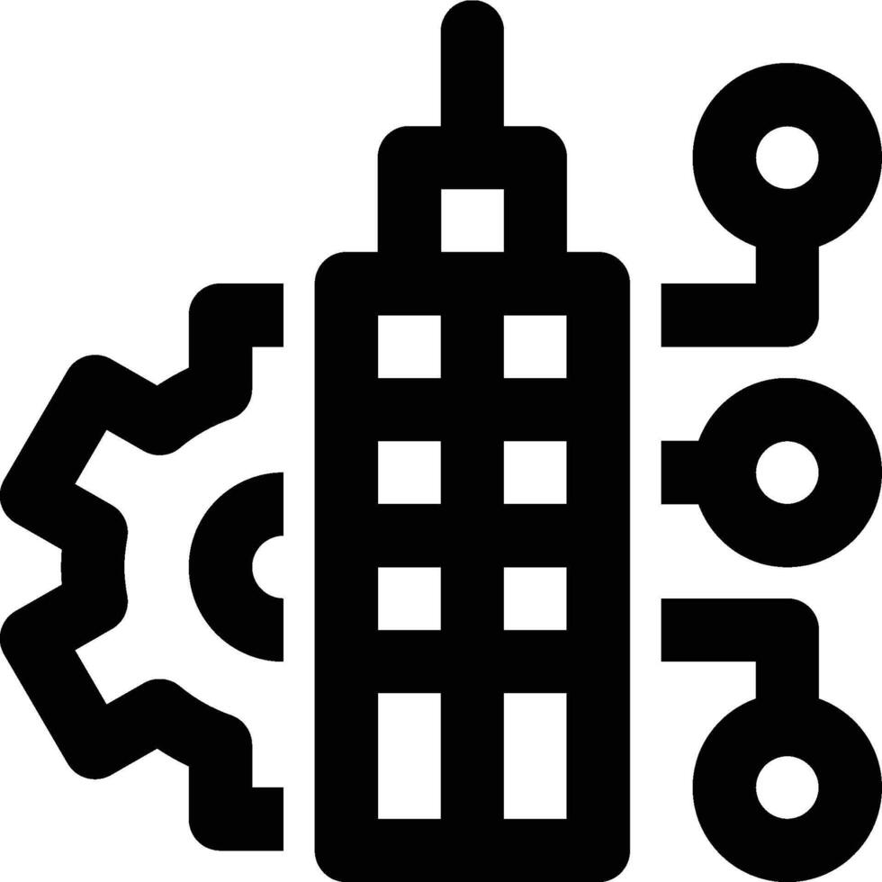 ERP Development, Business Technology Outline Icon vector