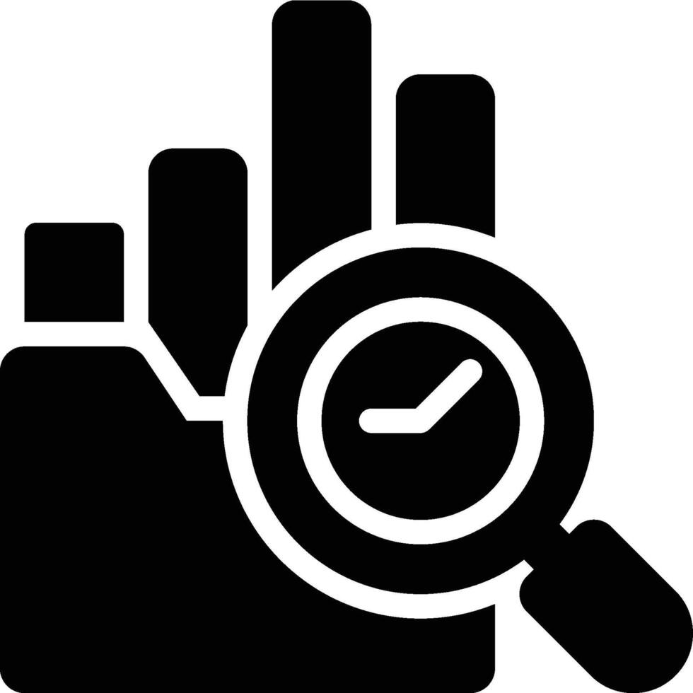 Business Tracking, Data Analytics Glyph Solid Icon vector