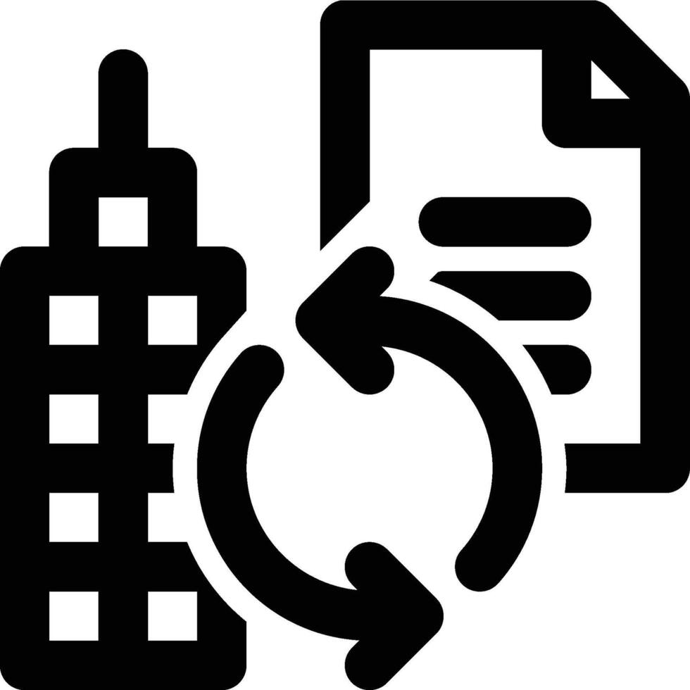 Data Synchronization, ERP Outline Icon vector