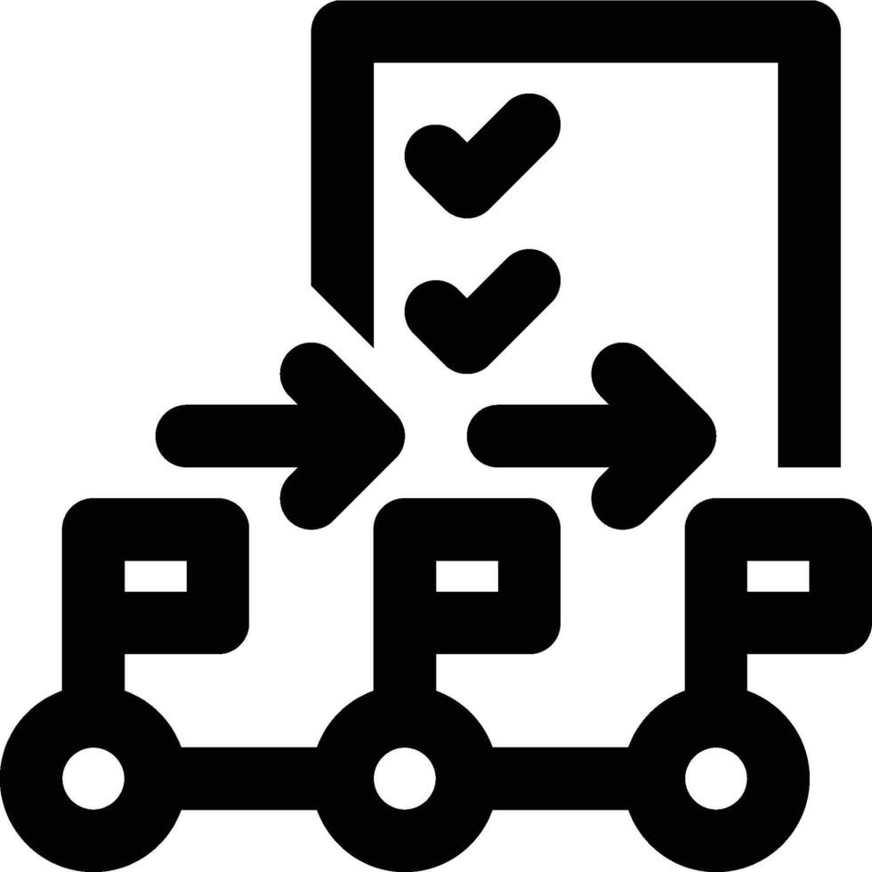Milestones, Progress Outline Icon vector