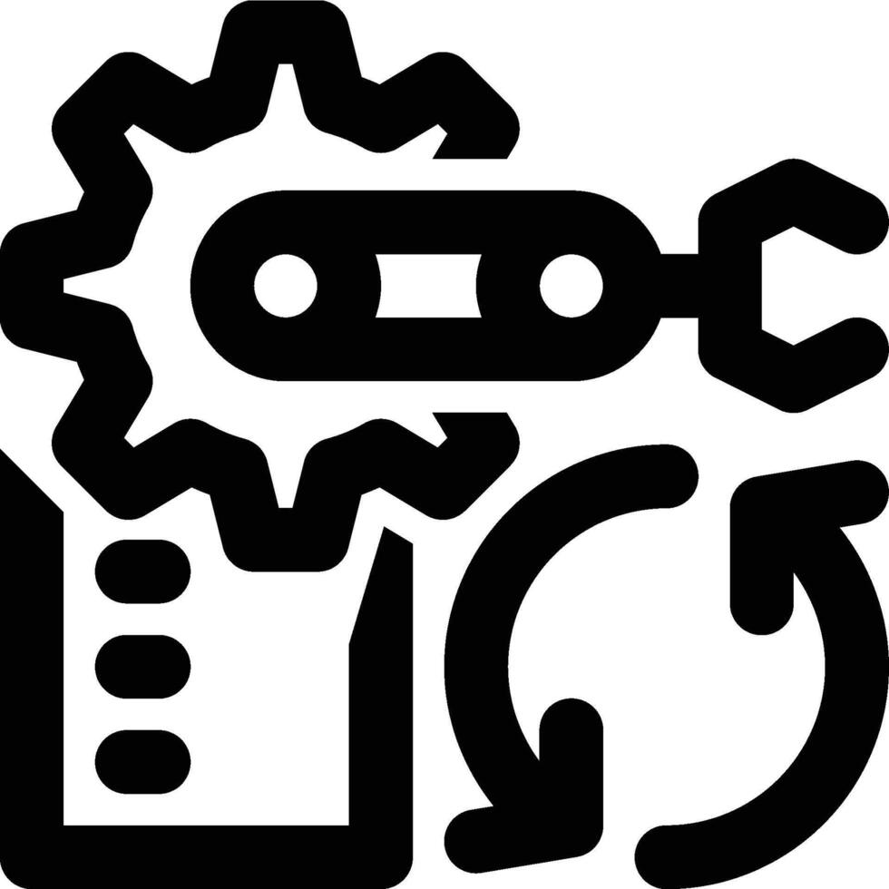 Task Automation, Task Management Outline Icon vector