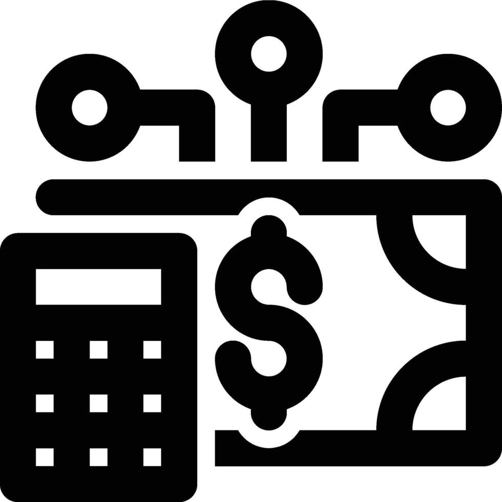 Accounting System, ERP Accounting Outline Icon vector