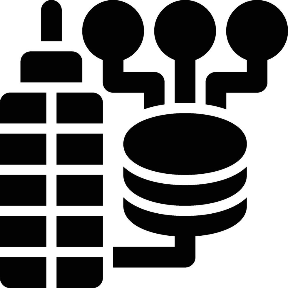 Local ERP, On-Premises ERP Glyph Solid Icon vector