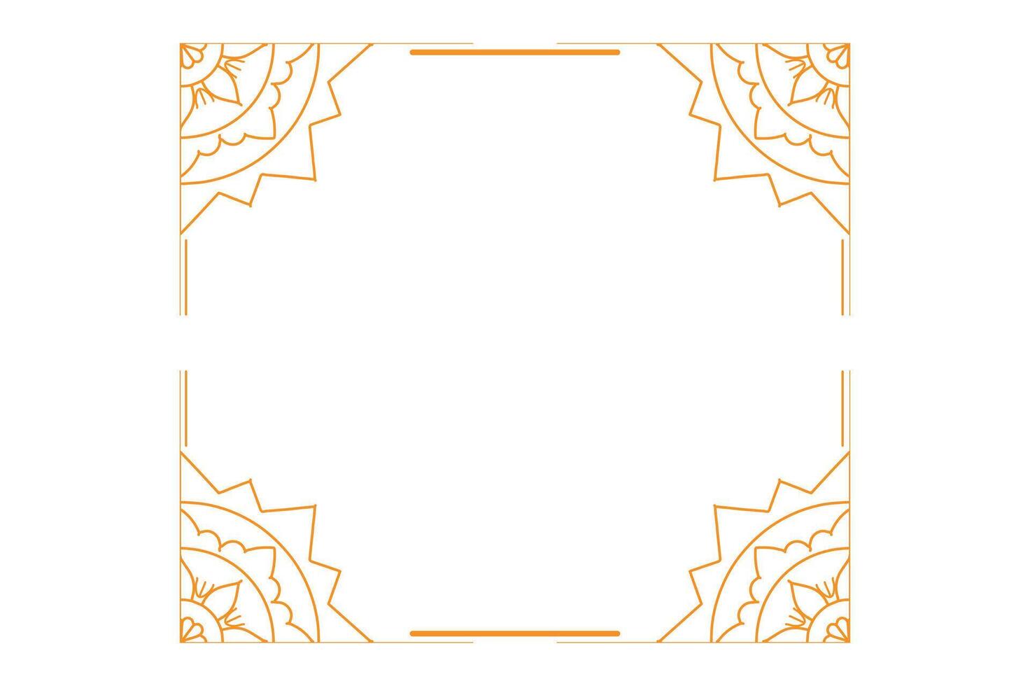 An orange and white square frame with a border vector