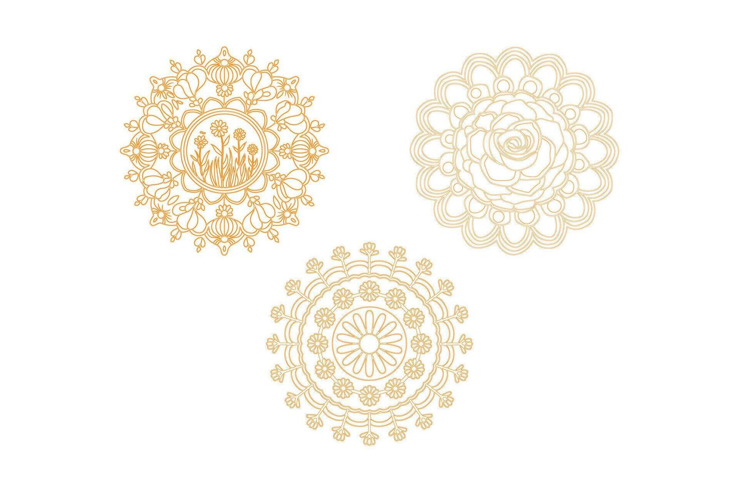 Three different designs of doilies vector
