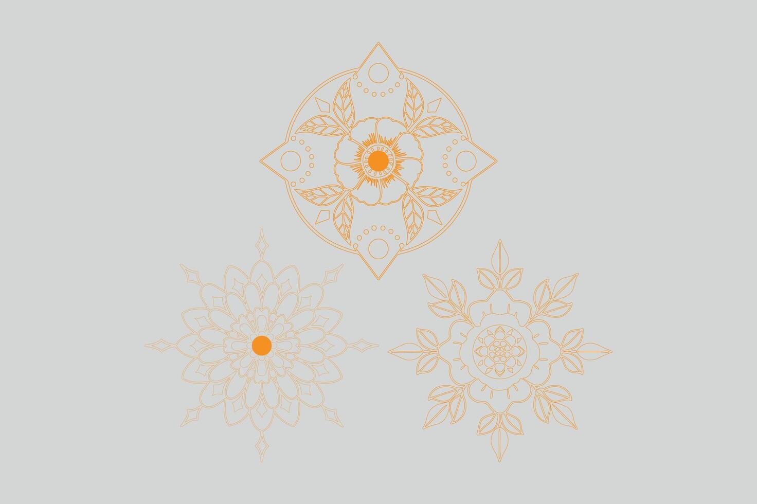 A set of three different designs on a gray background vector