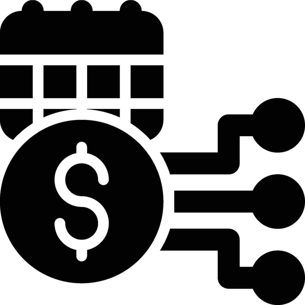 ERP Payroll, Salary Management Glyph Solid Icon vector