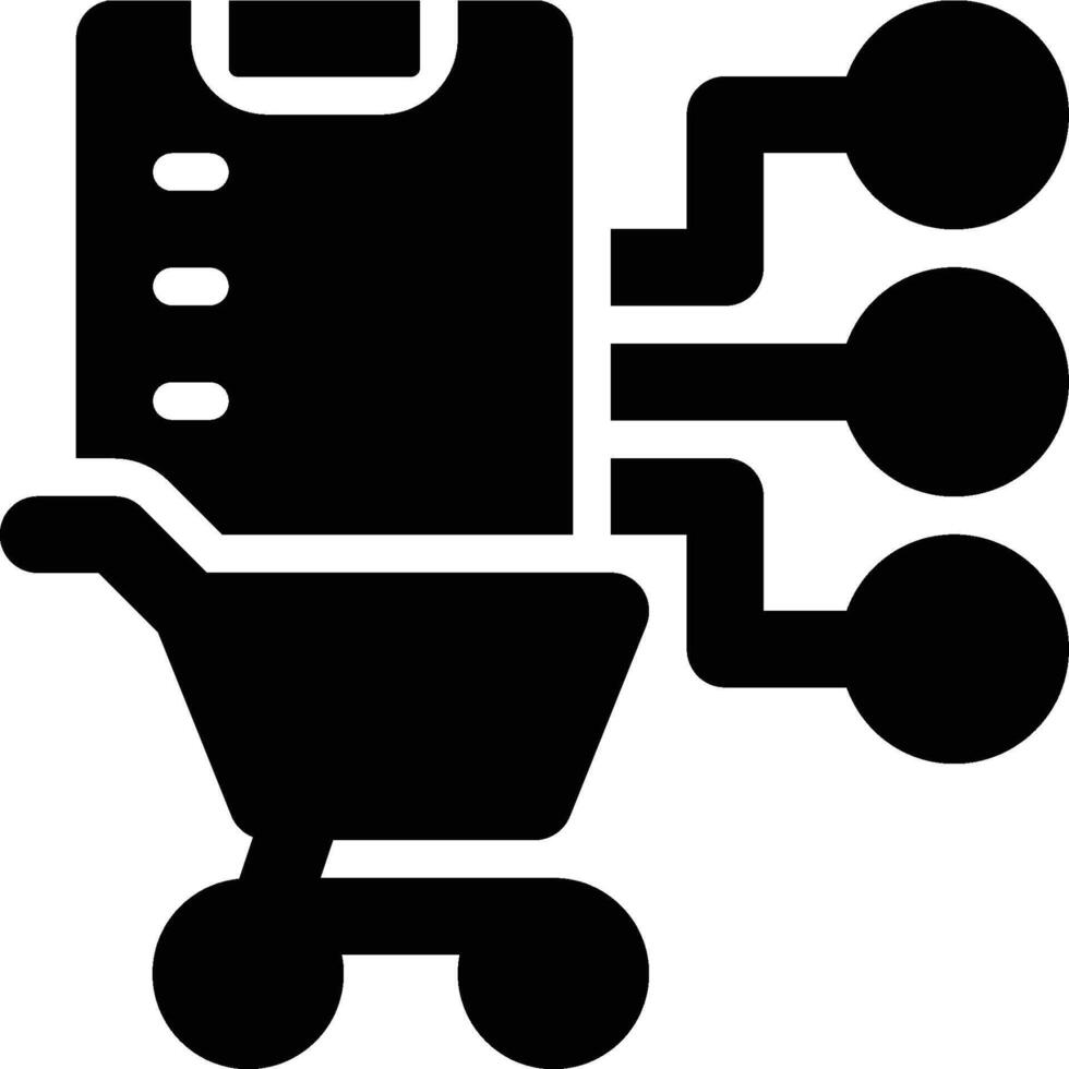 ERP Purchasing, Purchase Order Glyph Solid Icon vector