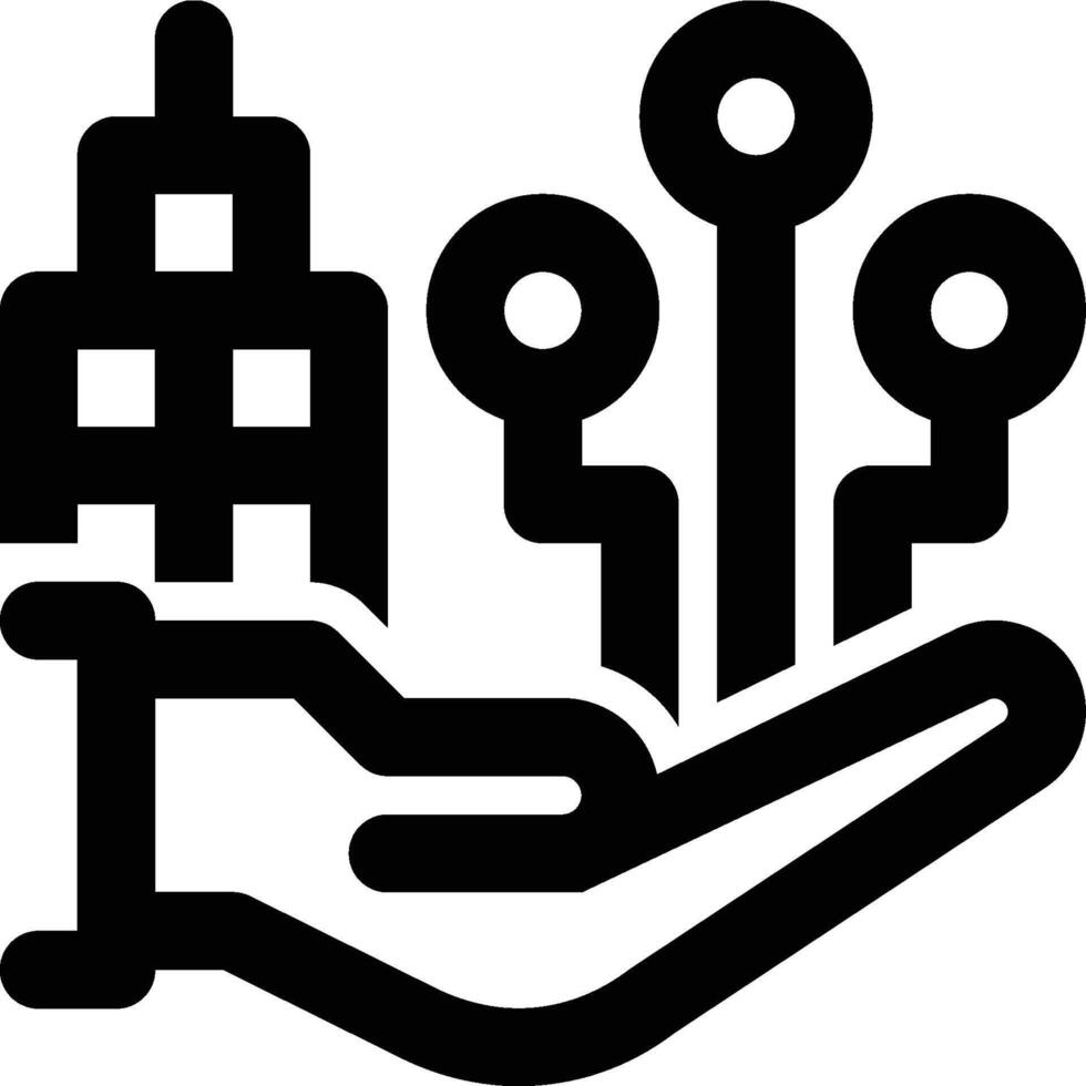 ERP Solution, ERP Service Outline Icon vector