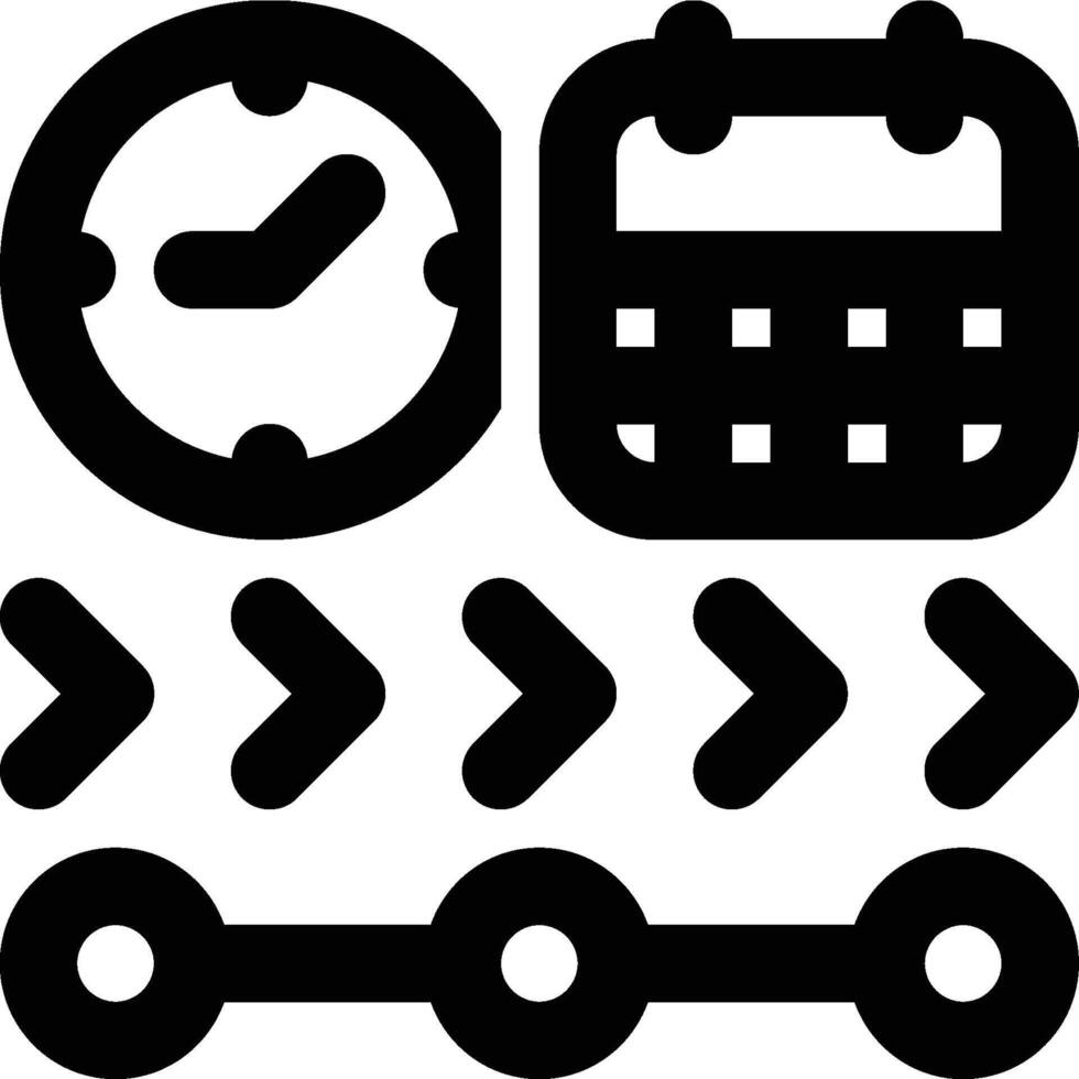 Time Tracking, Time Management Outline Icon vector