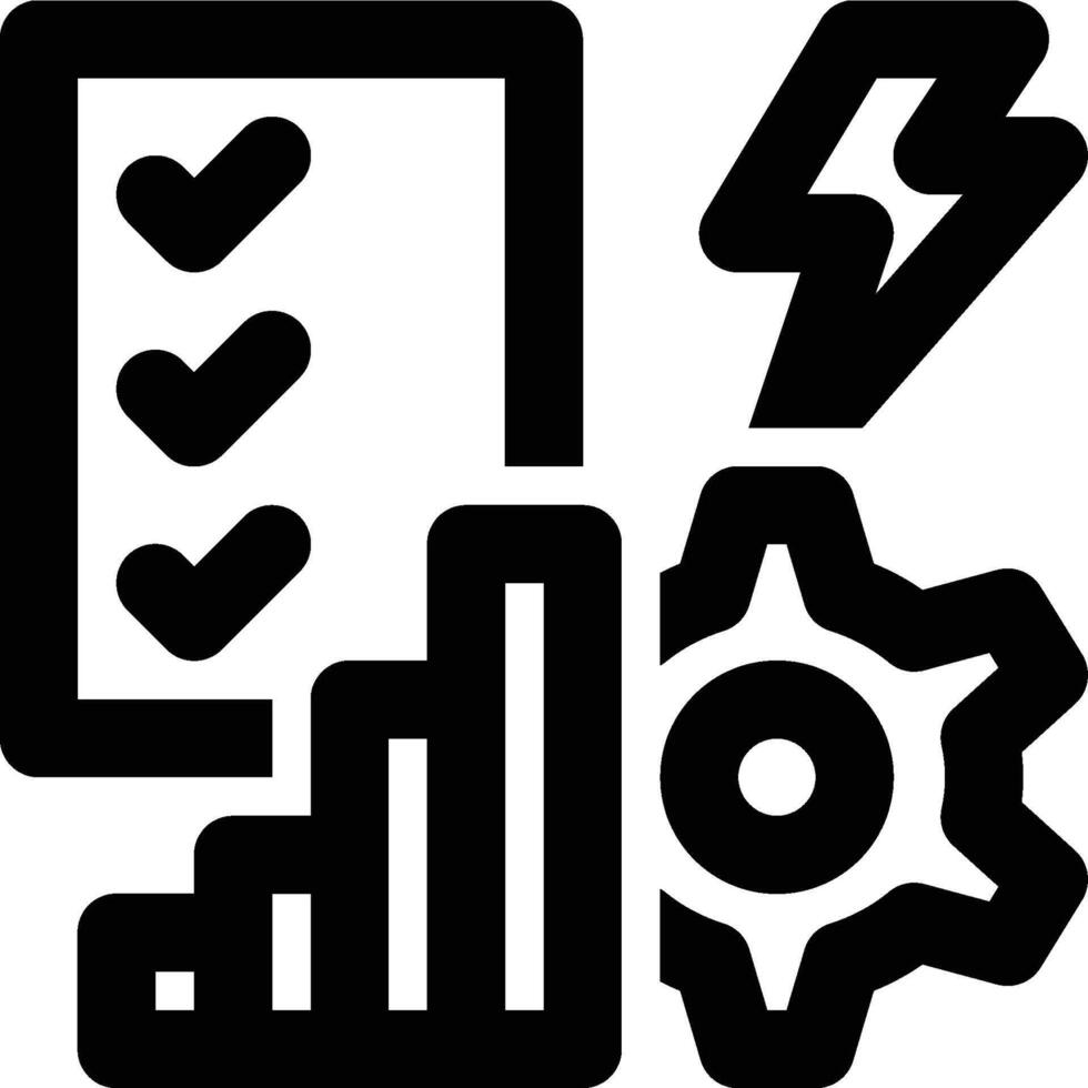 Efficiency, Efficient Outline Icon vector