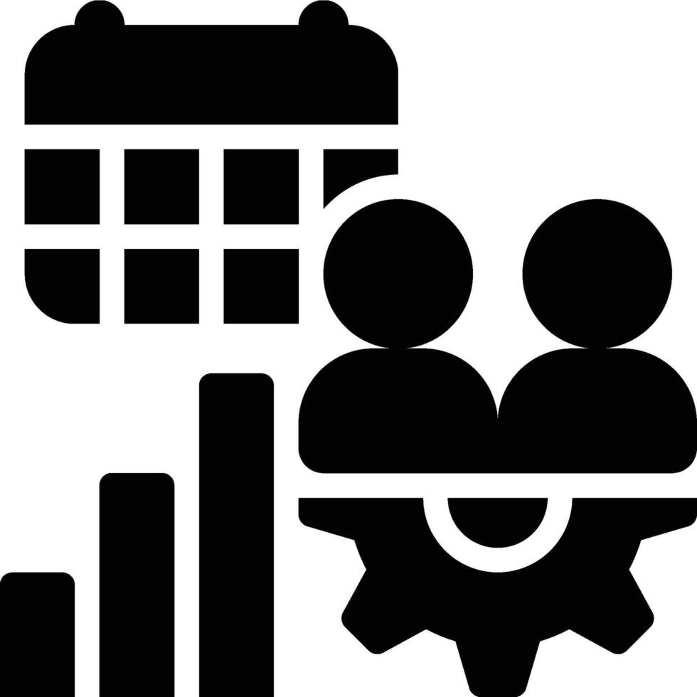 Workforce Management, Employee Management Glyph Solid Icon vector