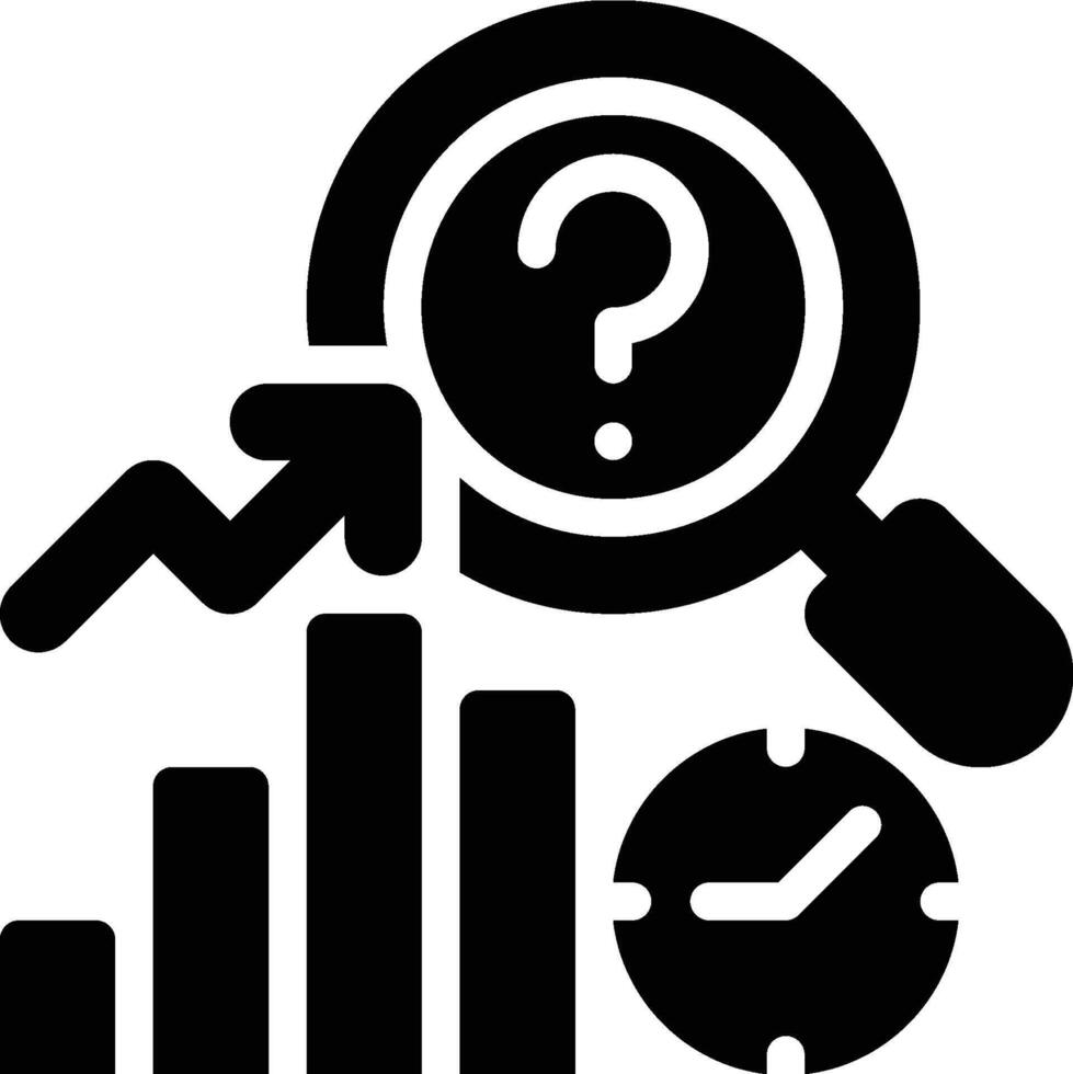 Business Forecasting, Business Prediction Glyph Solid Icon vector