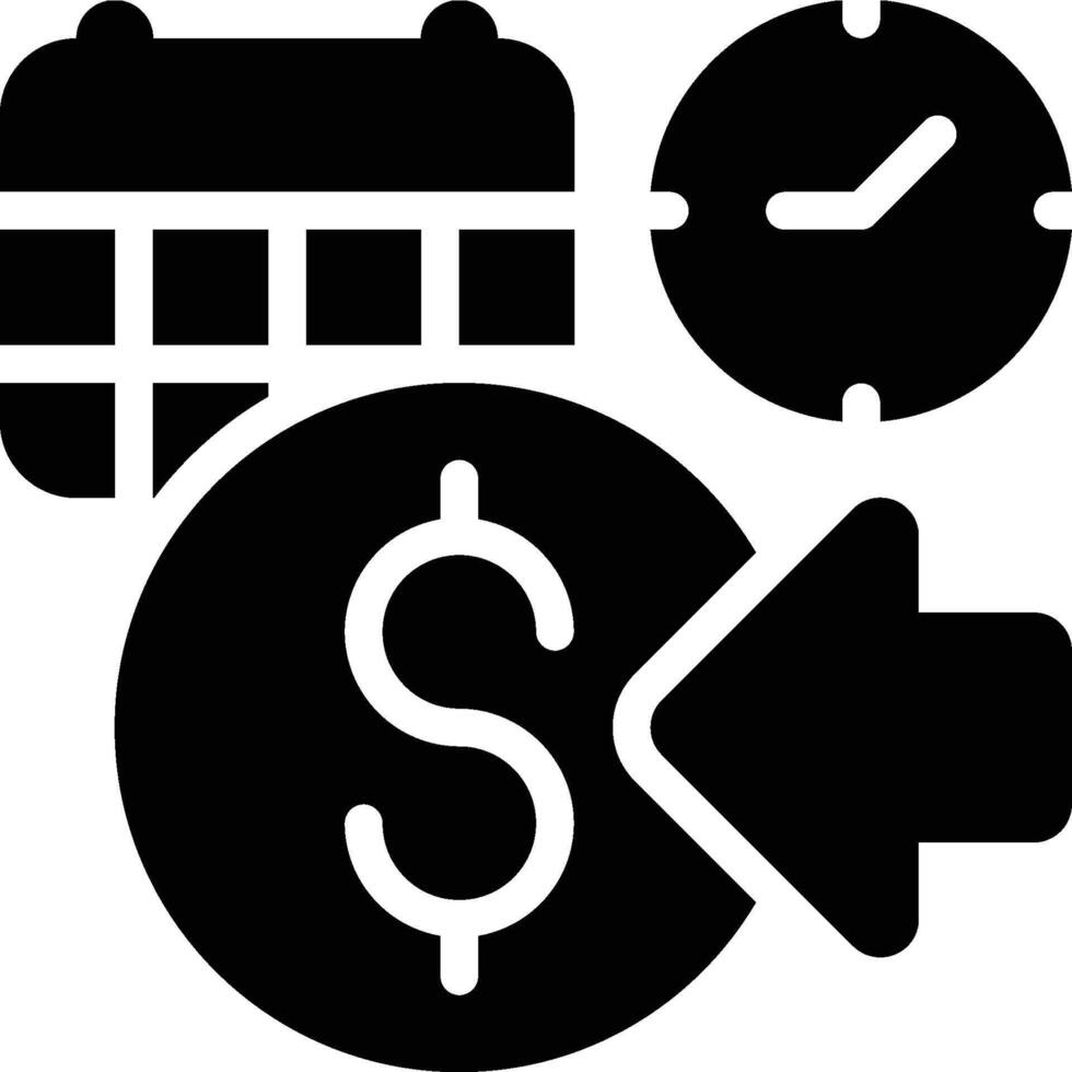 Revenue Tracking, Income Tracking Glyph Solid Icon vector