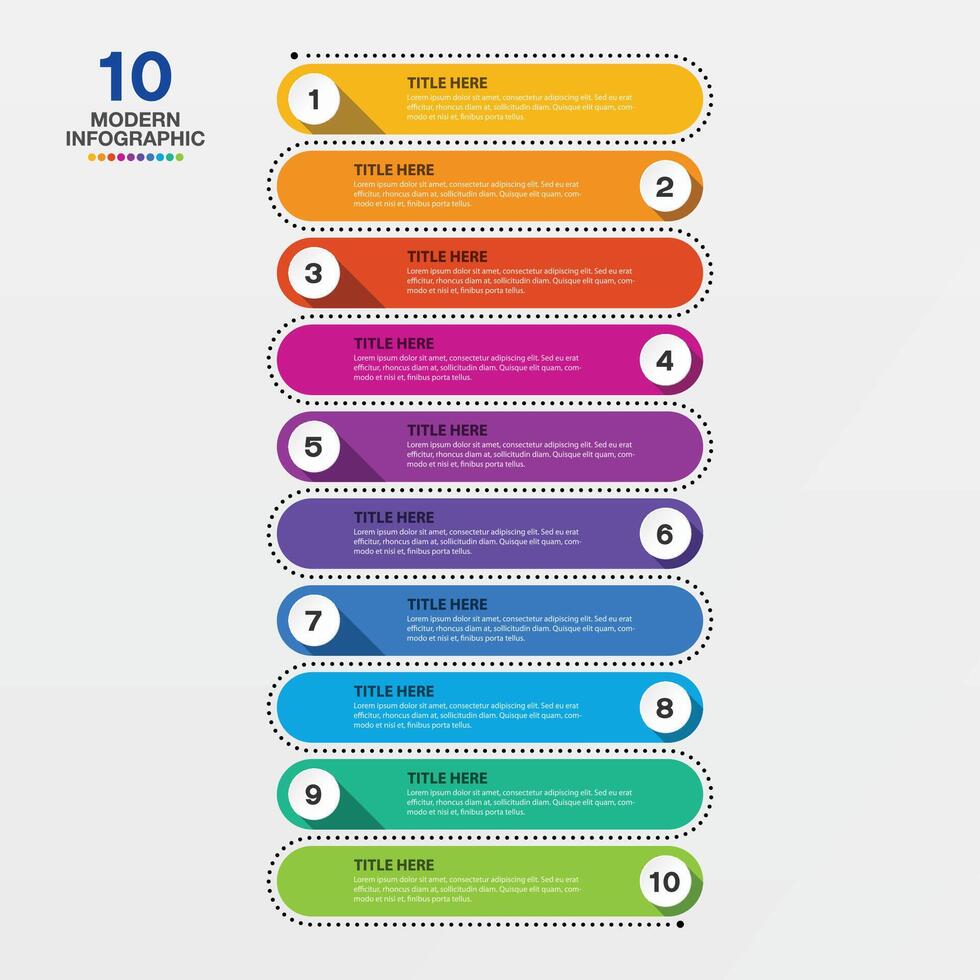 Pattern Infographic 10 process vector