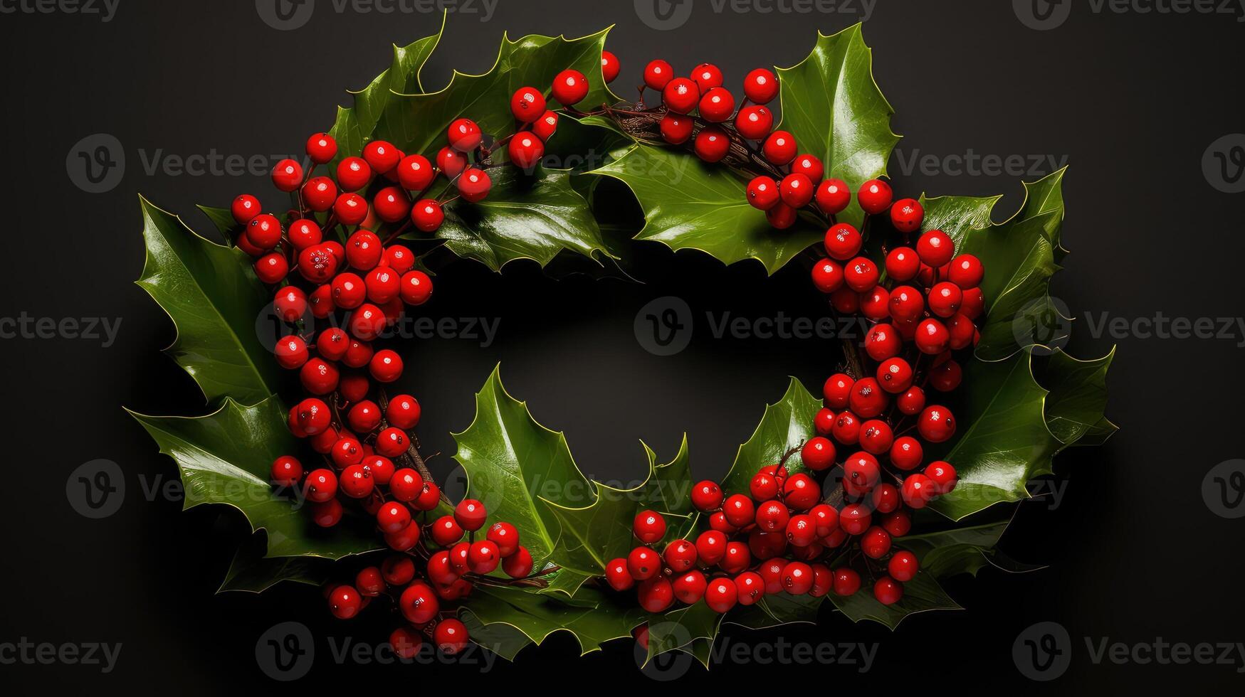 festive holly leaf photo