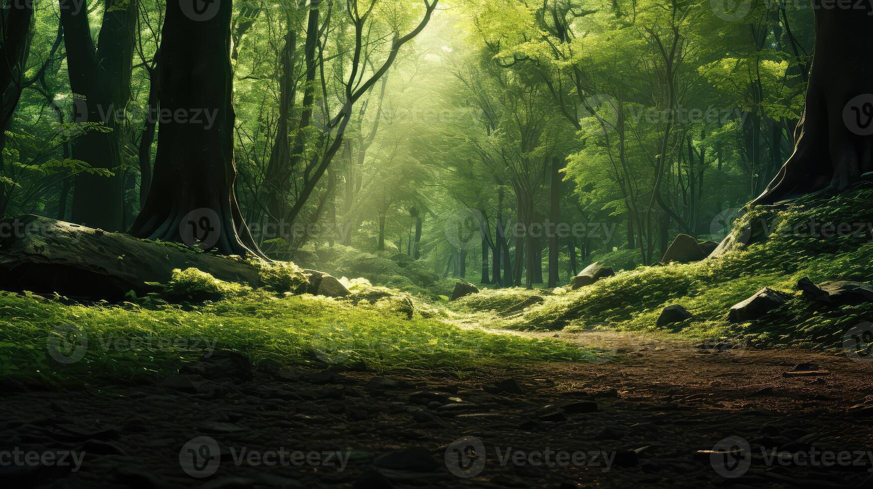 dappled green lights background photo
