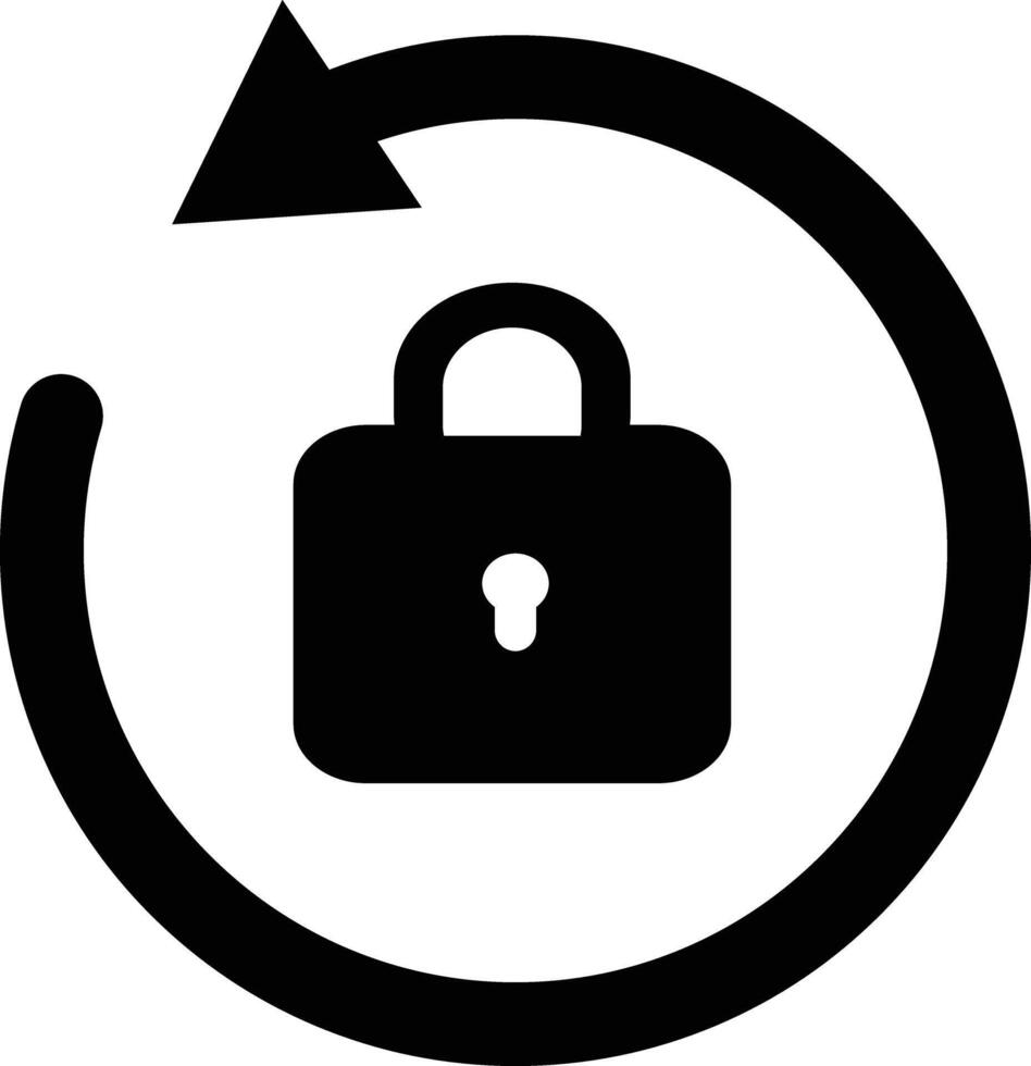 Rotate lock icon. Update rotation locked symbol. Reset password sign. flat style. vector