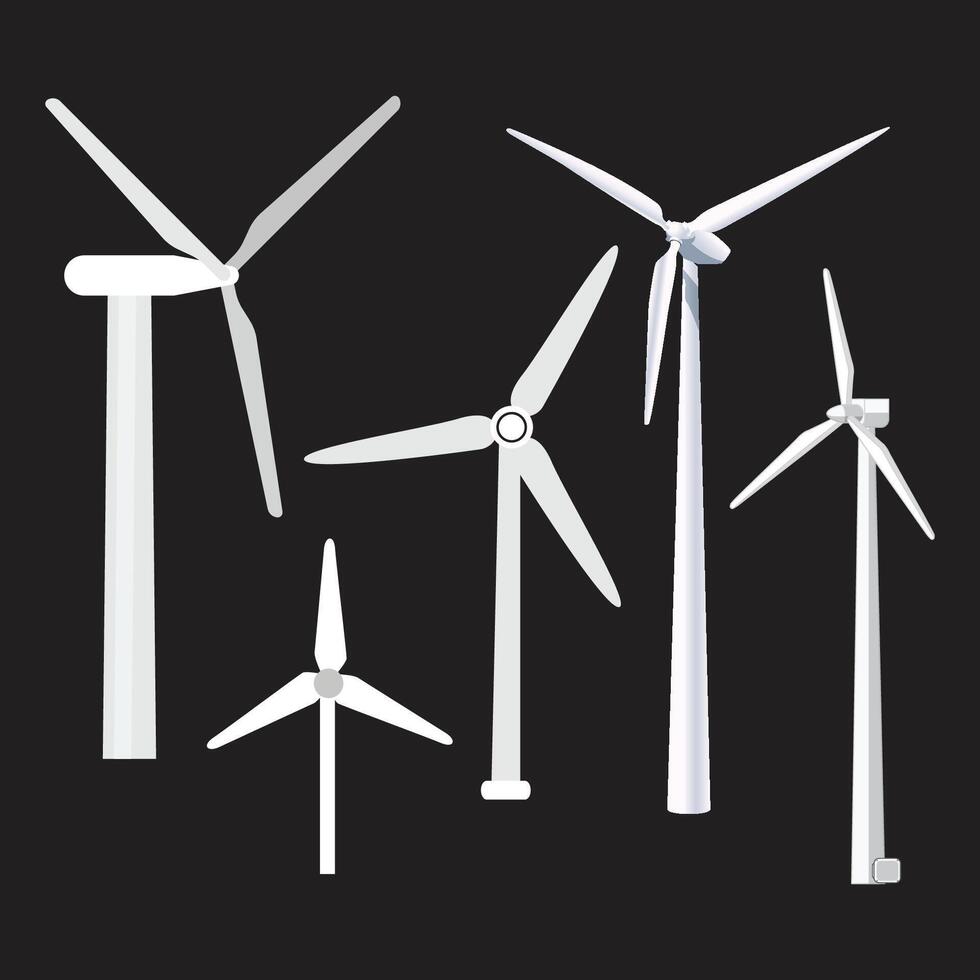 Multiple Turbine art design. vector