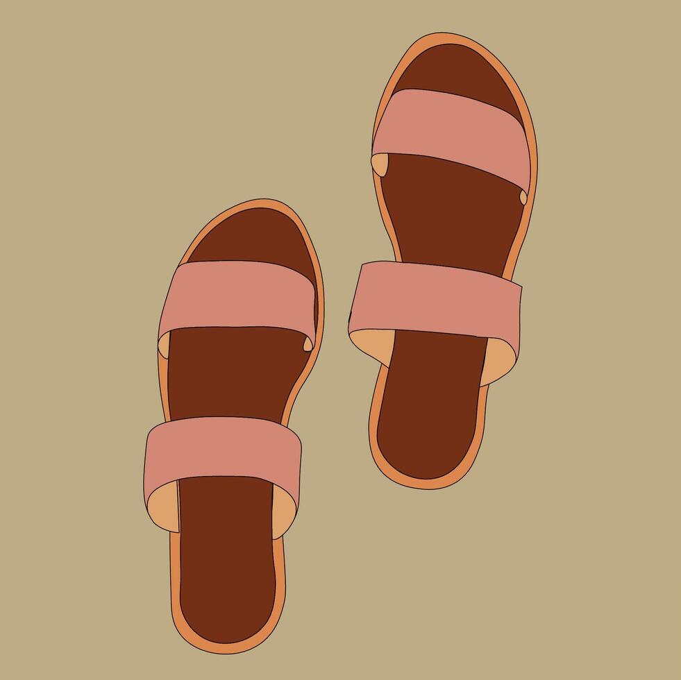 Illustration of simple female shoes vector