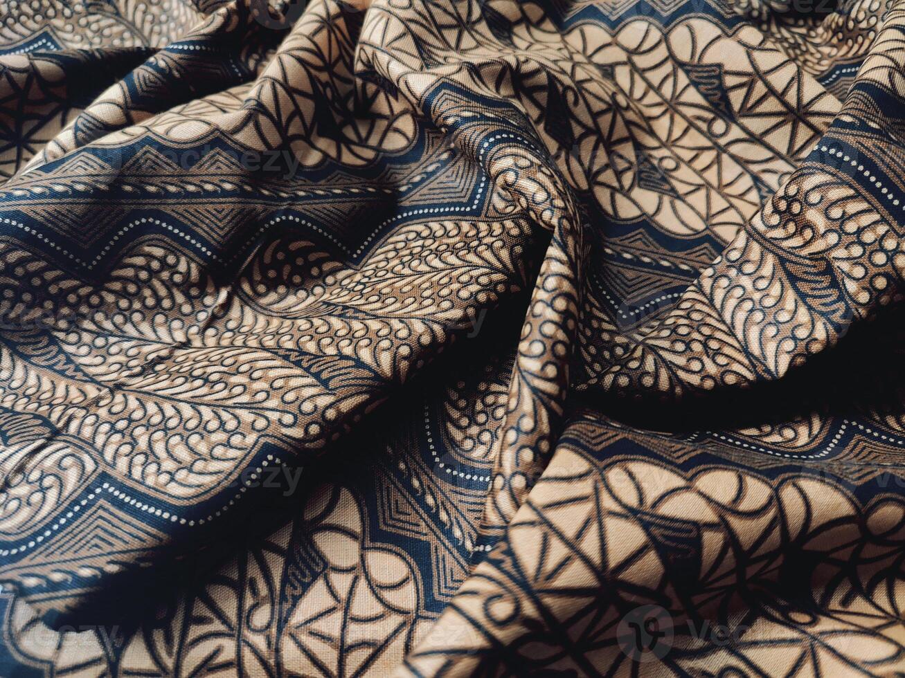 a close up of a black and white patterned fabric photo