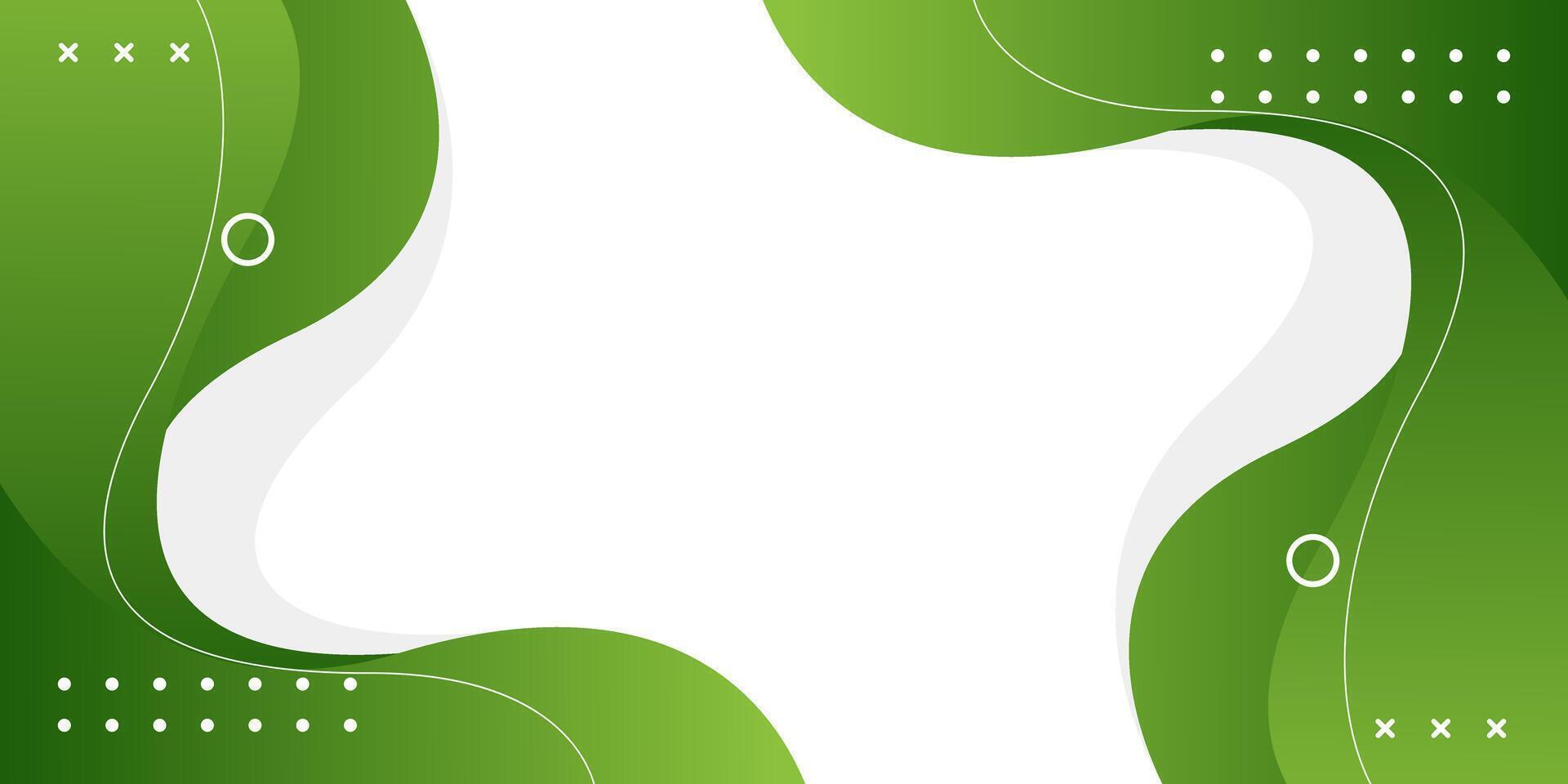 Abstract green fluid wave background, geometric wallpaper vector