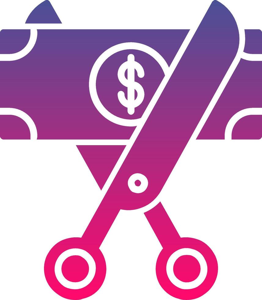 Cut Money Creative Icon Symbol Art Sign vector