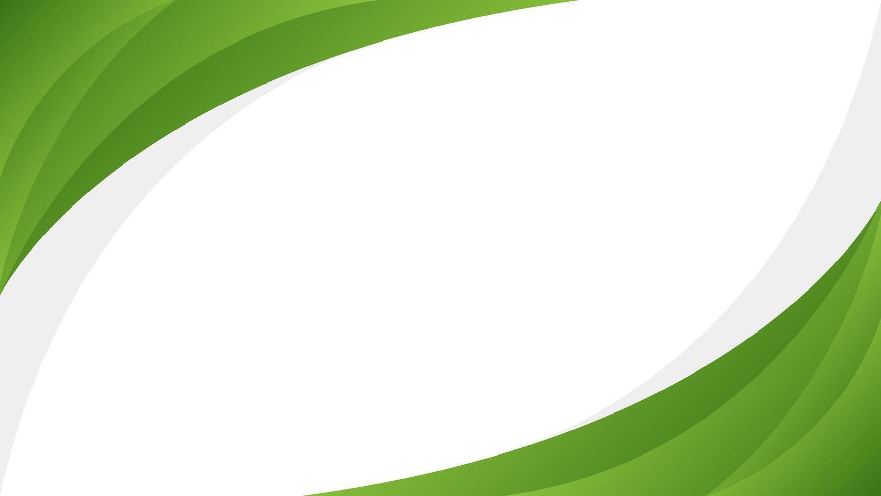 Abstract green curve background. Modern banner template design vector