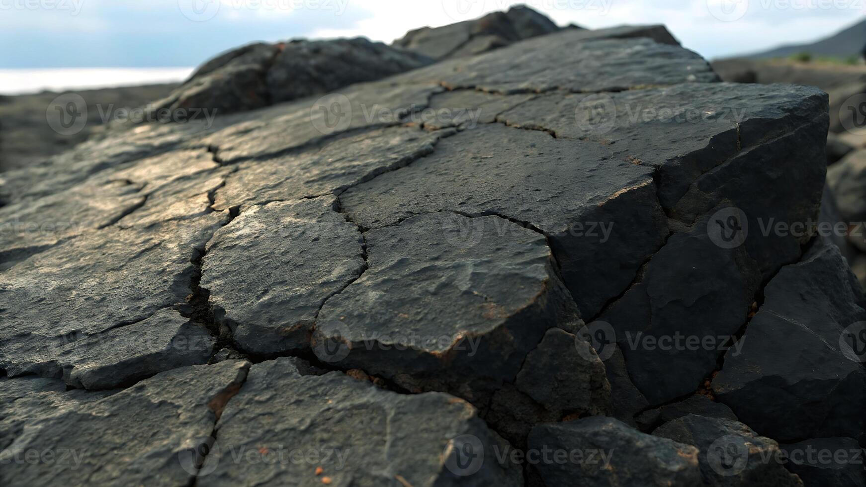 Black White Dark Gray Rock. photo