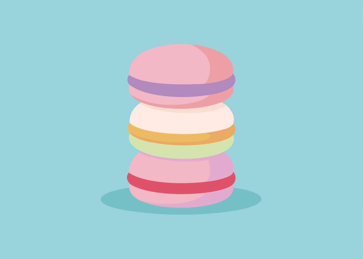 Easter pastel macarons for spring bakery decor vector