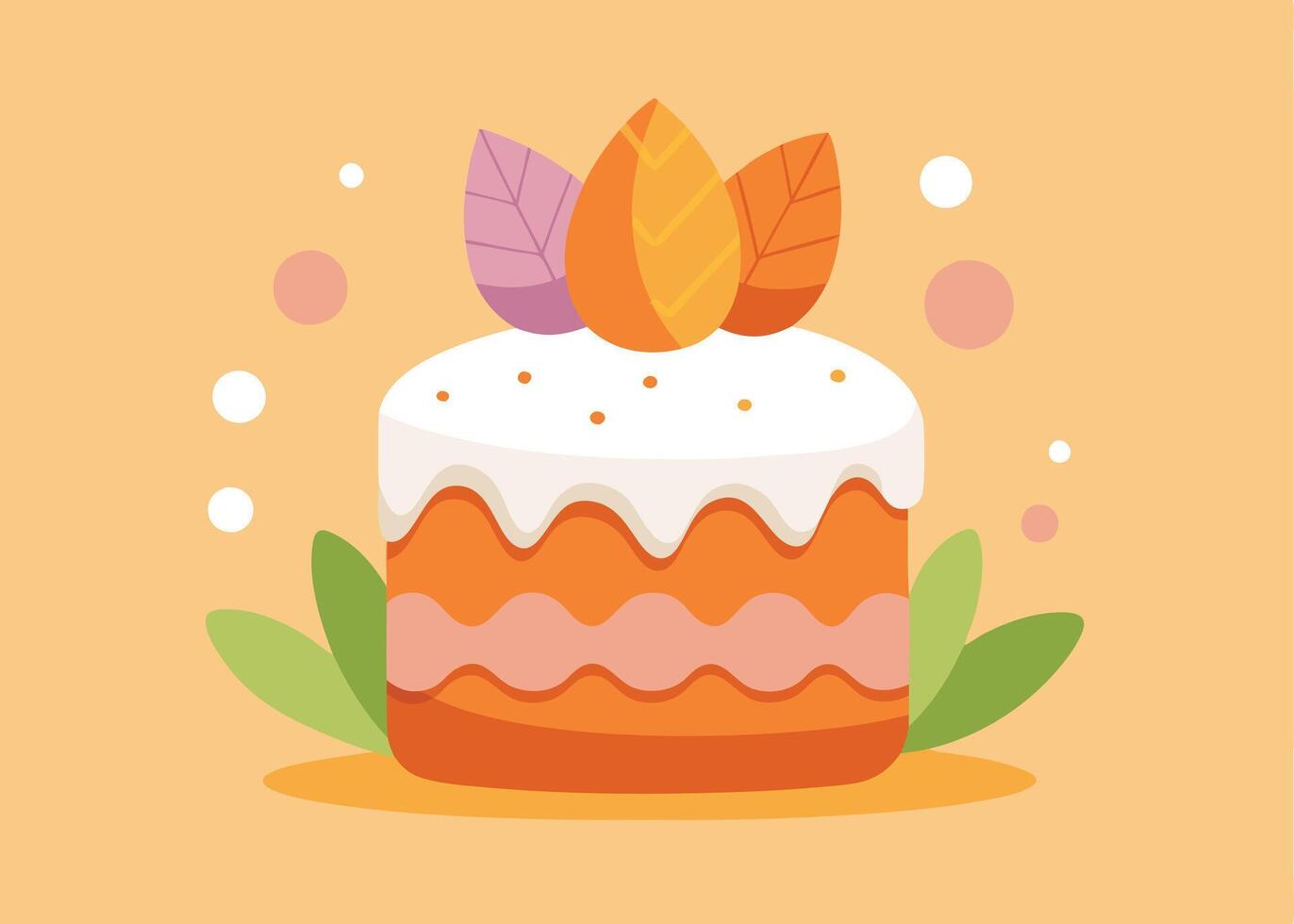 Delicious Easter carrot cake with frosting vector