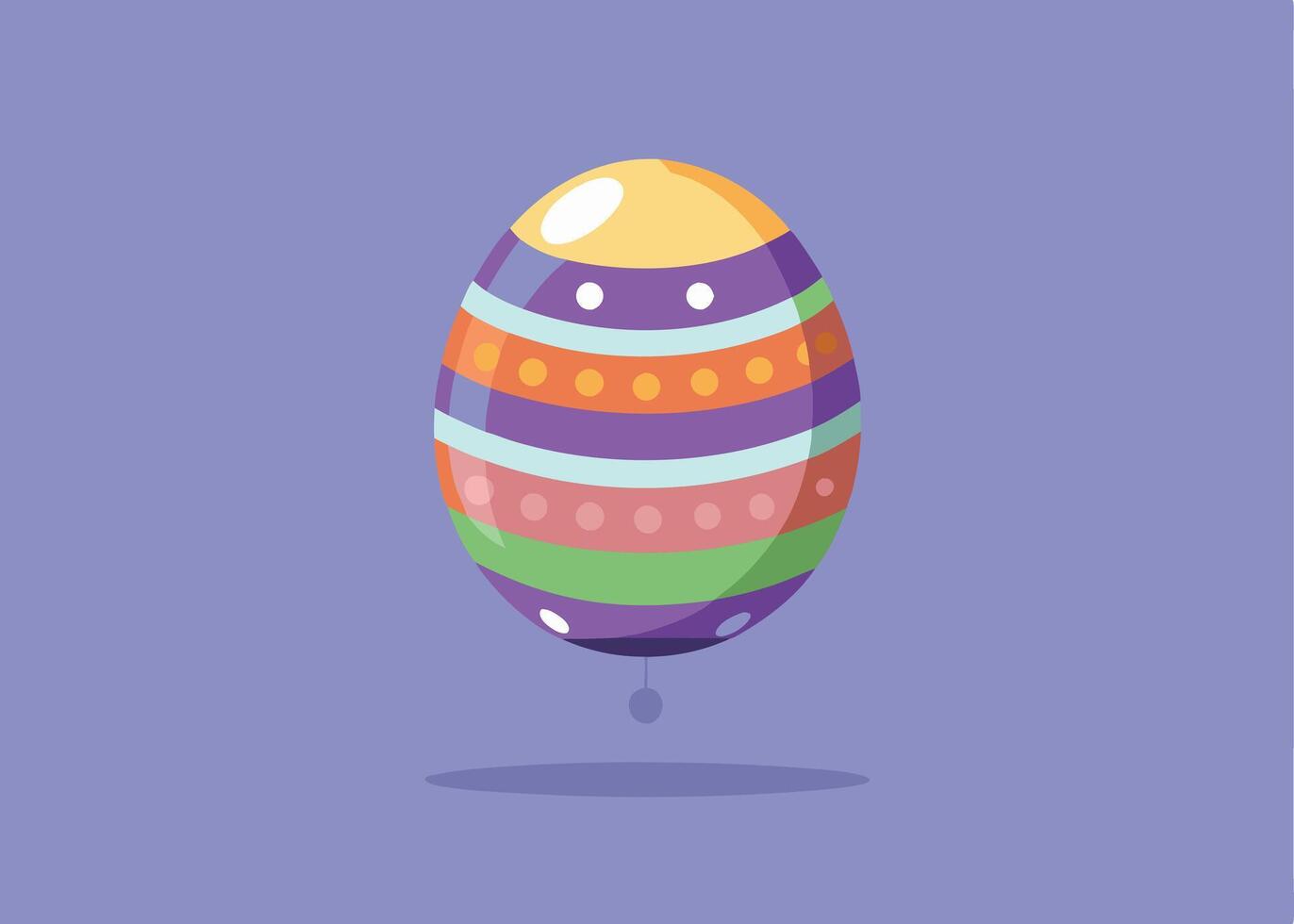 Floating Easter balloon in egg shape for spring decor vector