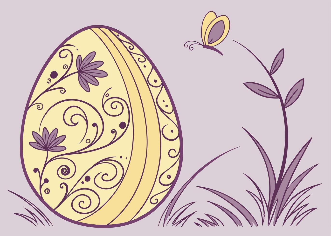 Golden Easter egg with stunning intricate floral patterns vector