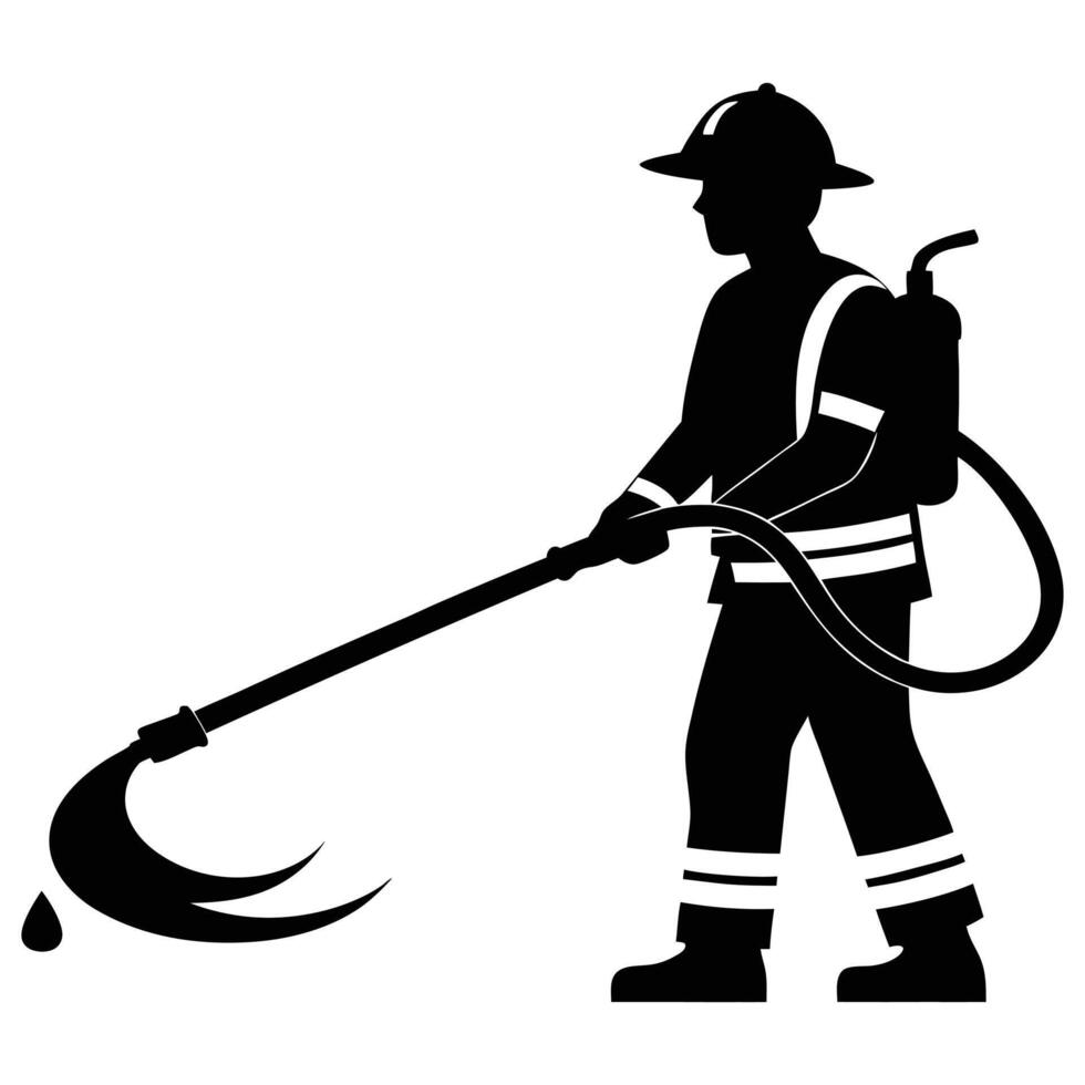 Fire Department Artwork Featuring Fireman Clipart Design vector