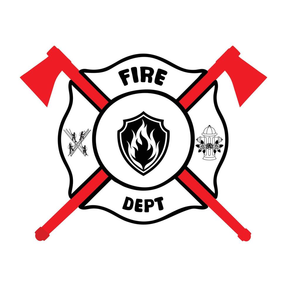 Firefighter Clipart for Fire Department Graphic Designs vector