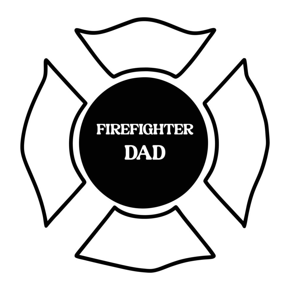 Firefighter Clipart Art for Fire Department Badge Designs vector